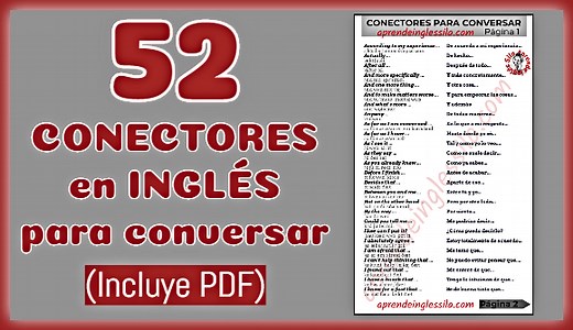52 CONECTORES en INGLÉS (con PDF) para conversar