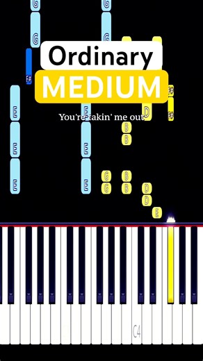 Ordinary 🪽 (MEDIUM Piano Tutorial) | Alex Warren | #shorts #piano #tutorial