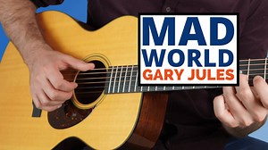 Mad World Beginner Fingerstyle Guitar Lesson - Gary Jules and Chords