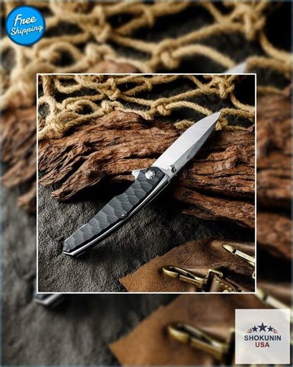 Venture D2 High Carbon Stainless Tool Steel Pocket Knife with Clip & G10 Handle