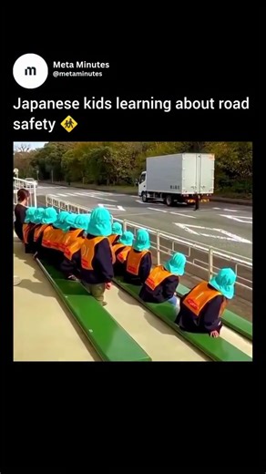 Rare Content Videos on Instagram: "Japanese kids learning about road safety ⚠️"