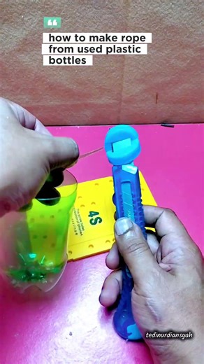 how to make rope from plastic bottles #tipsandtrick #creativeidea