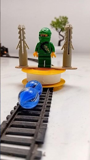 FULL SPEED Toy Train CRASH 😱🚂💥Blue glass balls ,Ninjago #shorts #ckdotcom #rccars #crashtest