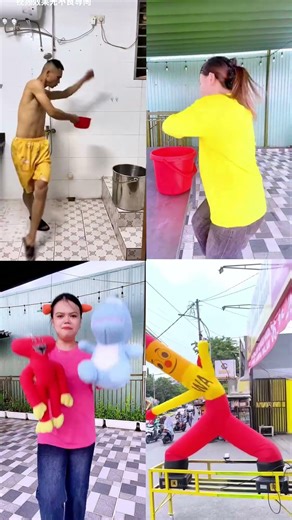 Funny Shower Dance & Wacky Tube Man Mimic 🚿💃🎈
