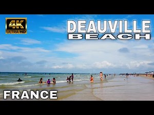 【4K】🇫🇷Deauville Beach, France - Walking Tour 2021
