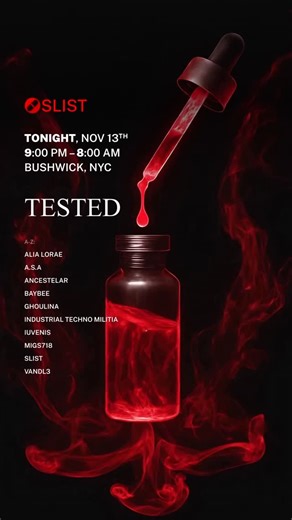 SLIST on Instagram: "TONIGHT! All are welcome except my "ex-sit" and all her ho3s - we were just casually cracking but she was like "it's either Me or the Goth List"... so I took her off the Goth List TFF?? Anyways they can have her frfr. idk about any breakup. She broke, we up. Music: hypnotic techno to industrial hardcore trance. SET TIMES 9:00 – 10:30: @iuvenis.music 10:30 – 11:30: @alia_lorae 11:30 – 12:30: @ancestelar 12:30 – 1:30: @baybee_techno 1:30 – 2:30: @a.s.a._official 2:30 – 3:30: @