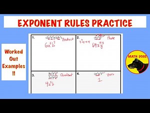 EXPONENT RULES- EXAMPLES (Practice problems worked out!)