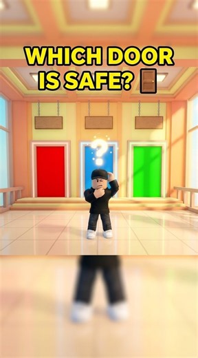 Only 5% can pick the SAFE door... 🚪🧠 #roblox