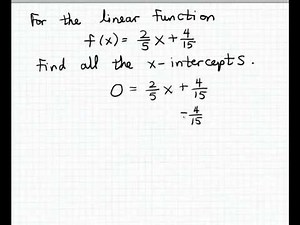 Finding the x-intercepts