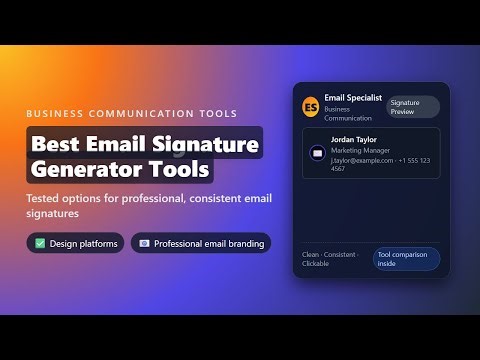 Best Email Signature Generator Tools 2025 (Tested)