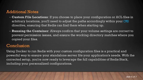 Setting Up a Docker Container with Redis Stack Using Custom Configuration Files