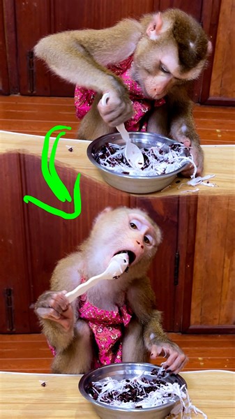 258K views · 5.7K reactions | Judy Skillfully Use Spoon Like A Genius When Eating Her Most Fav Rice Cake | The Judy Family | Facebook