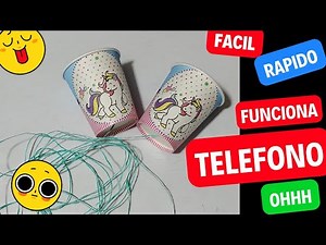 como hacer un TELEFONO CON VASOS casero vamos a probar si funciona o no? fácil y rapido tutorial