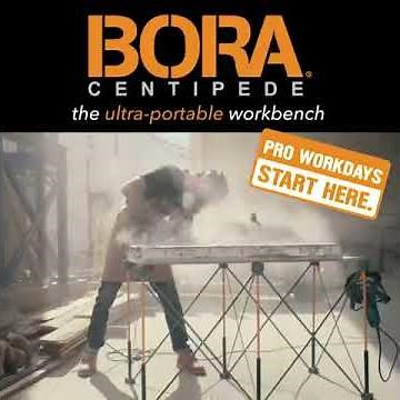 Bora Centipede 4ft x 4ft 9-Strut Work Table | Portable Work Support Sawhorse