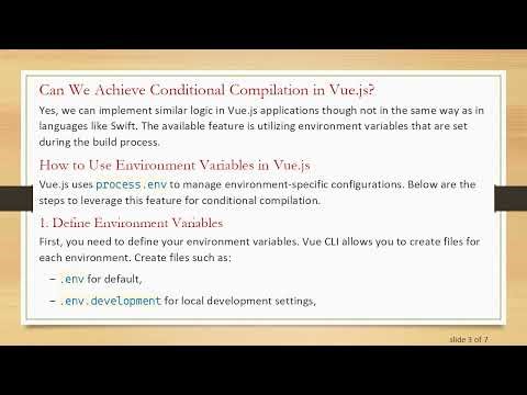 Conditional Compilation in Vue.js