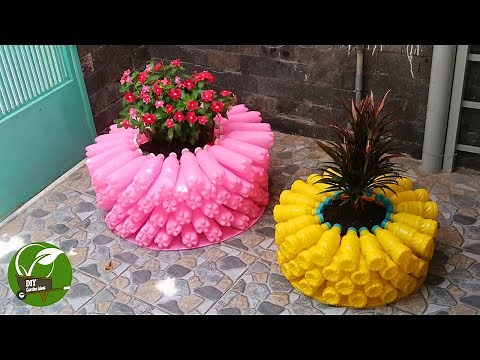 Amazing Flower Pot. Made From plastic bottles for your Garden