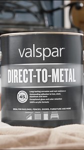 16 shares | Valspar® Direct-to-Metal paint helps protect indoor and outdoor metal surfaces, like iron, steel and aluminum, from rust and corrosion. | Lowe's Home Improvement | Facebook