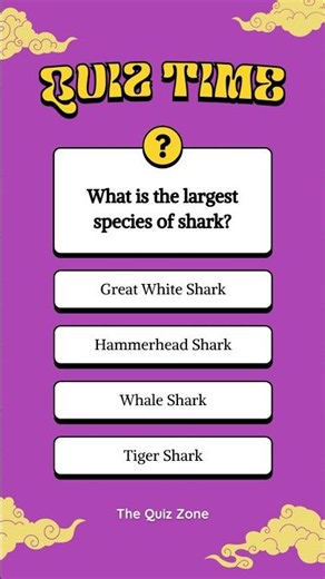 What is the largest species of shark? #quiz #braintest #quiztime #sharktale #braintest #quizchalleng