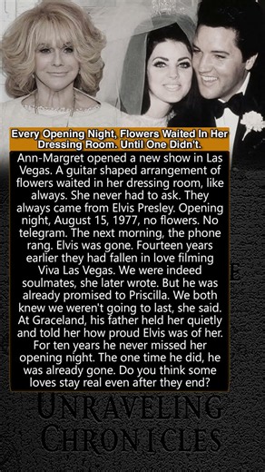 Every Opening Night, Flowers Waited In Her Dressing Room Until One Didn't