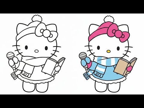 How to Draw and Color Hello Kitty 🐱✨ | Step by Step Easy Art
