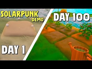 Getting started tips in the Solarpunk demo (floating island crafting survival game)