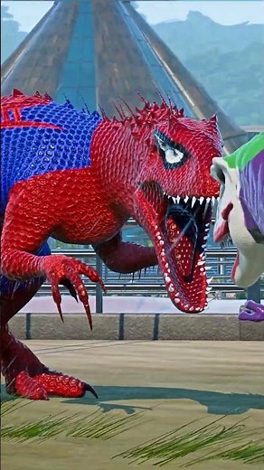Spider-Man I-Rex vs Joker Albertosaurus — Epic Battle! 🦖💥