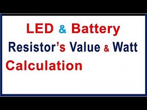 LED resistor resistance & wattage calculation, Experiment