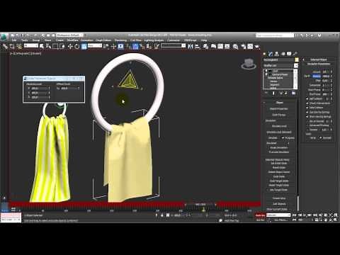 #3dsMax Cloth Modifier, getting the towel inside the ring