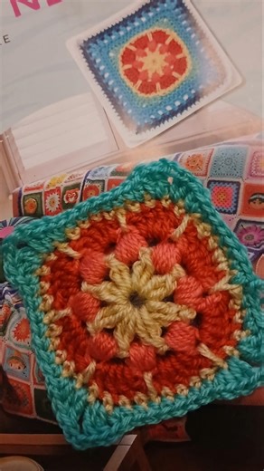 Disney Crochet Finding Nemo Deep Sea Flower Square 🧶 #DisneyCrochet #Disney #Crochet #DisneyBlanket