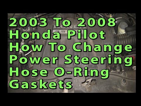 2003 2004 2005 2006 2007 2008 Honda Pilot How To Replace Power Steering Hose O-Ring Gaskets - P/S