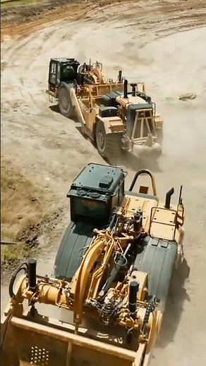 scraper heavy equipment is operating in the world of work