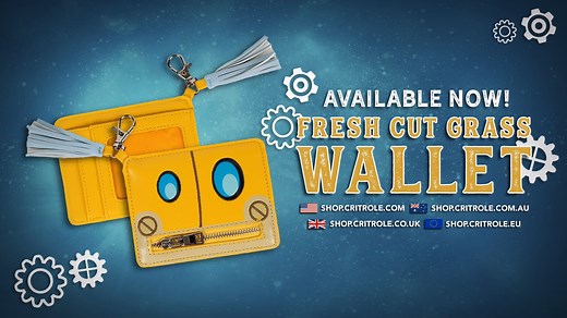 11K views · 708 reactions | MERCH ALERT! Add our Critical Role Gradient Logo T-Shirt to your wardrobe and have a smiley day every day with our Fresh Cut Grass Wallet! ⚙️  Shop.critrole.com  Shop.critrole.co.uk  Canada.critrole.com  Shop.critrole.com.au  Shop.critrole.eu | Critical Role | Facebook