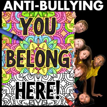 Anti Bullying Activity You Belong Collaborative Poster Unity Day Pink Shirt Day