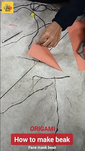 Making a Cute Origami Bird Beak 🐥✂️ Simple craft for all ages!