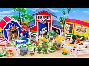How To Build a Small Farm House - Barn for Chicken, Cow - Cattle Farm - Miniature Farm