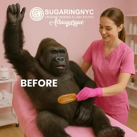 Walk in feeling like a gorilla who needs serious help 轢… Walk out glowing like the star of your own rom-com ✨ That’s the magic of Sugaring NYC Albuquerque. Soft. Smooth. Sparkly. And SO worth it. #SugaringNYCABQ #SmoothQueen #FeelTheGlow #HairBeGone #SugaringMagic #AlbuquerqueSalon | Cynthia Tucker Bain | Facebook