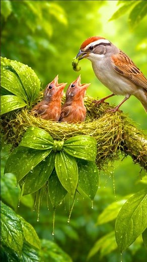 Bird Sounds & Singing: Amazing Forest Nesting & Feeding Chicks [4K HDR]