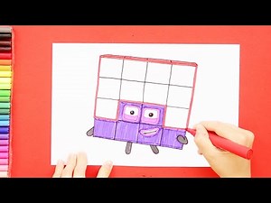 How to draw Numberblocks Block 16