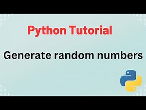 Python Tutorial - How to get RANDOM numbers in PYTHON