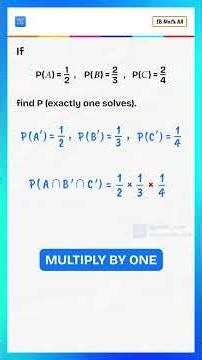 Probability Question: Exactly One Student Solves It! (Step-by-Step Solution)