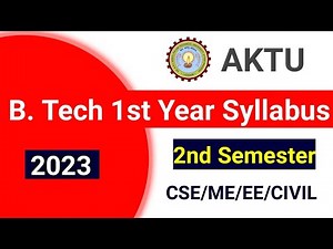 Aktu BTech 1st year 2nd Sem Syllabus 2023 for CSE | ME | EE and more