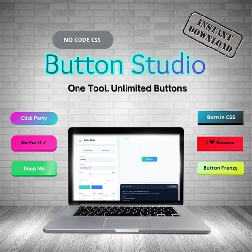 Create 1000+ Custom Web Button Styles | HTML CSS Generator | Copy/paste Code | Animations, Fonts & Gradients - Etsy Canada
