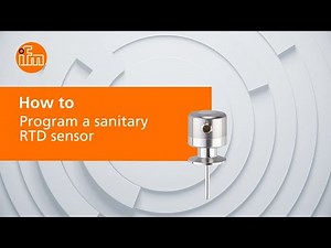 How to program a sanitary RTD sensor