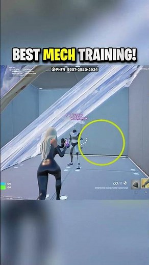 I found the BEST MECH Training in Fortnite 😈 #fortnite #fortniteclips