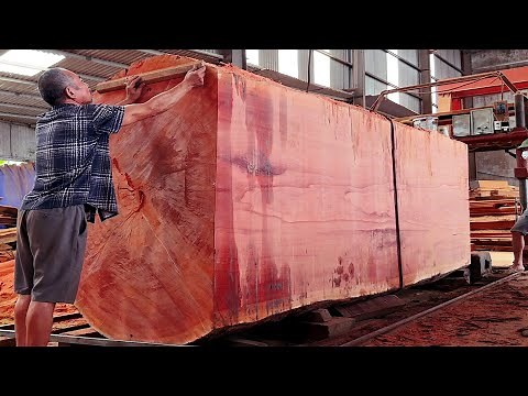 Wood Cutting Skills // Saw Very Beautiful Boards From Cheesy Wood