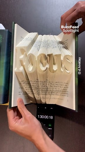 4.2M views · 72K reactions | Insanely intricate book folding! Follow @d.hinklay for more! | Tasty Home | Facebook