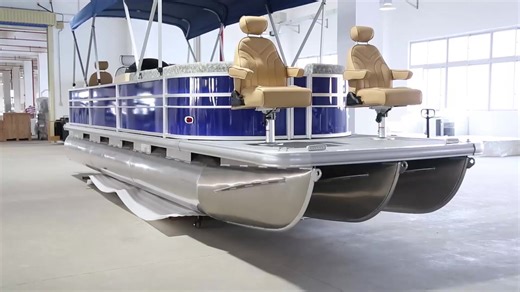 26Ft Pontoon Boat Aluminum Luxury Pontoon Boat With Motor and Cabin for Sale 2025