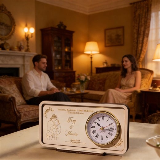 Custom Photo & Text Wooden Desk Clock - Personalized Couple Name Clock -anniversary/wedding Gift - Engraved Bible Verse Home Decor - Etsy Canada