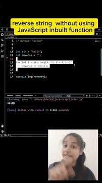 Reverse a String in JavaScript | Easy Problem (With and Without Function) #javascript #btech