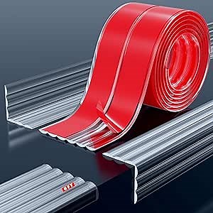 Wall Corner Protector Edge Guard - Peel and Stick Self-Adhesive Wall Trim Moulding, Inside & Outside Corner Molding Trim Caulk Strip for Wall Edge, Ceiling, Countertop – Clear, 1.18INx6FT